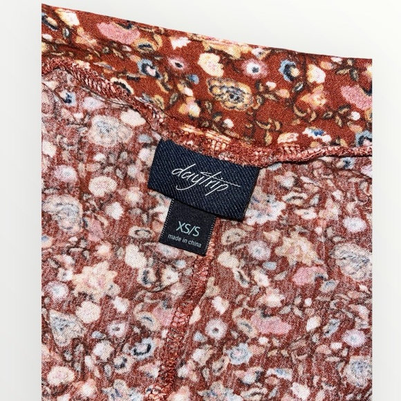 Buckle Daytrip Burnt Orange Floral Print Oversized Kimono Cardigan Small - Picture 2 of 4